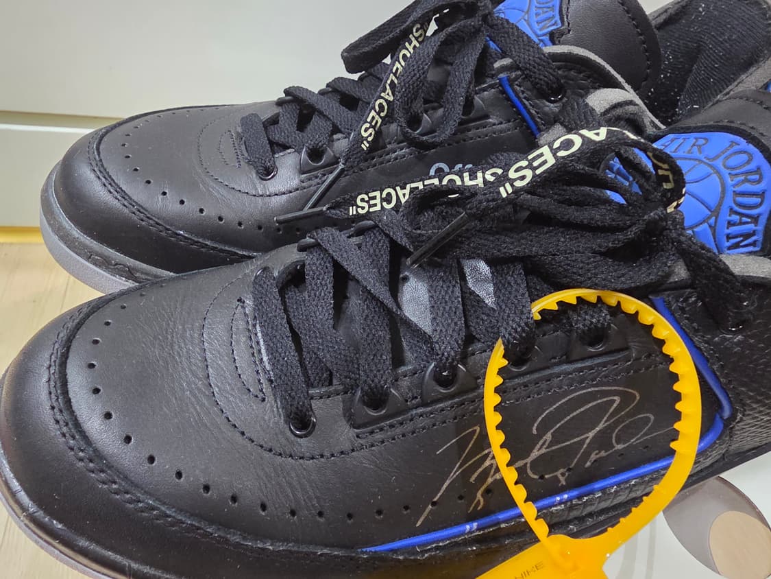 나이키 X 오프화이트 조던2 레트로 로우 SP 블랙/바시티로얄 285 상품이미지7