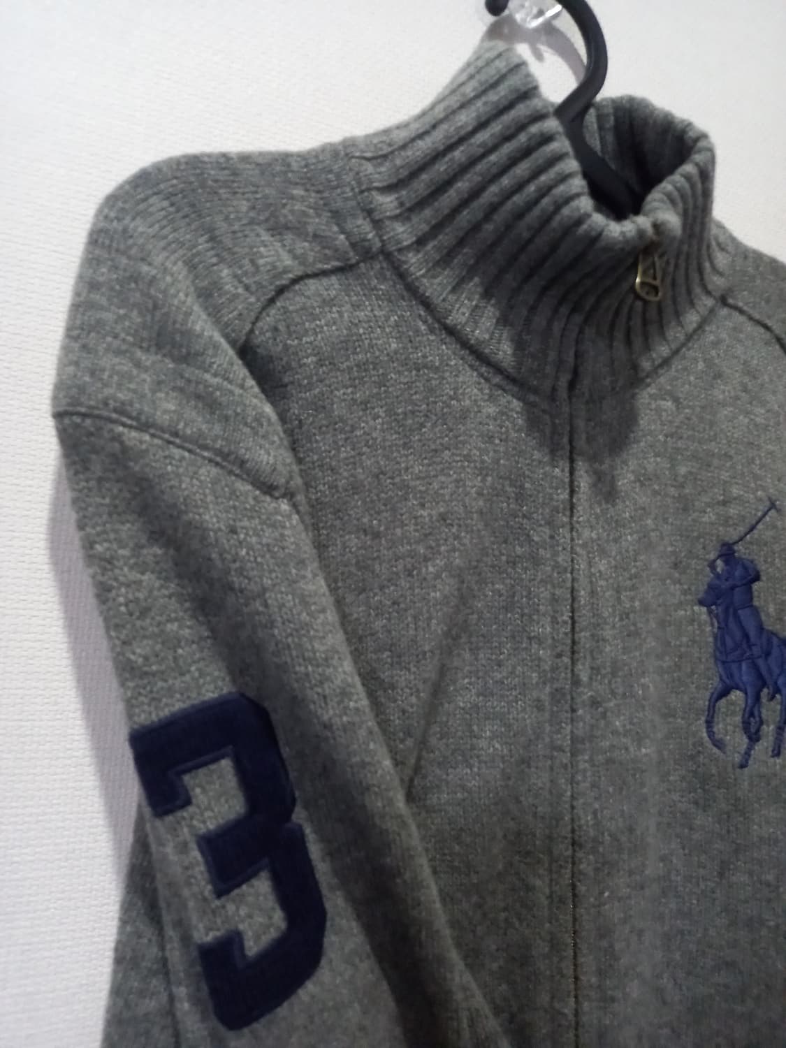 폴로 POLO 빅포니 니트집업 100/L 상품이미지2