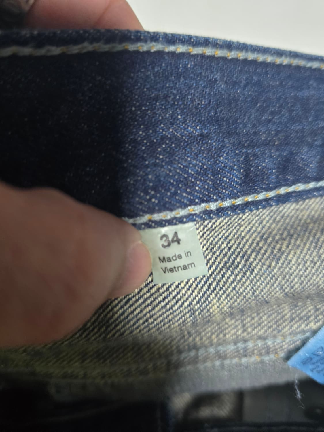 에센셜 데님 진 디스트레스드 인디고 34사이즈 상품이미지7