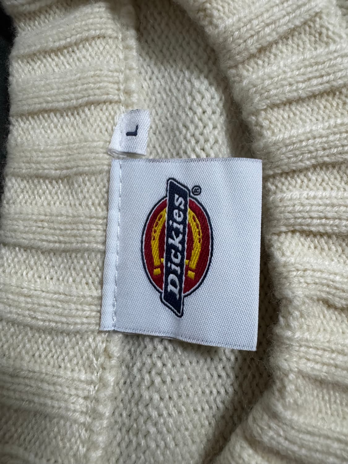 디키즈 트리 로고 풀오버 니트 Cream L 상품이미지2