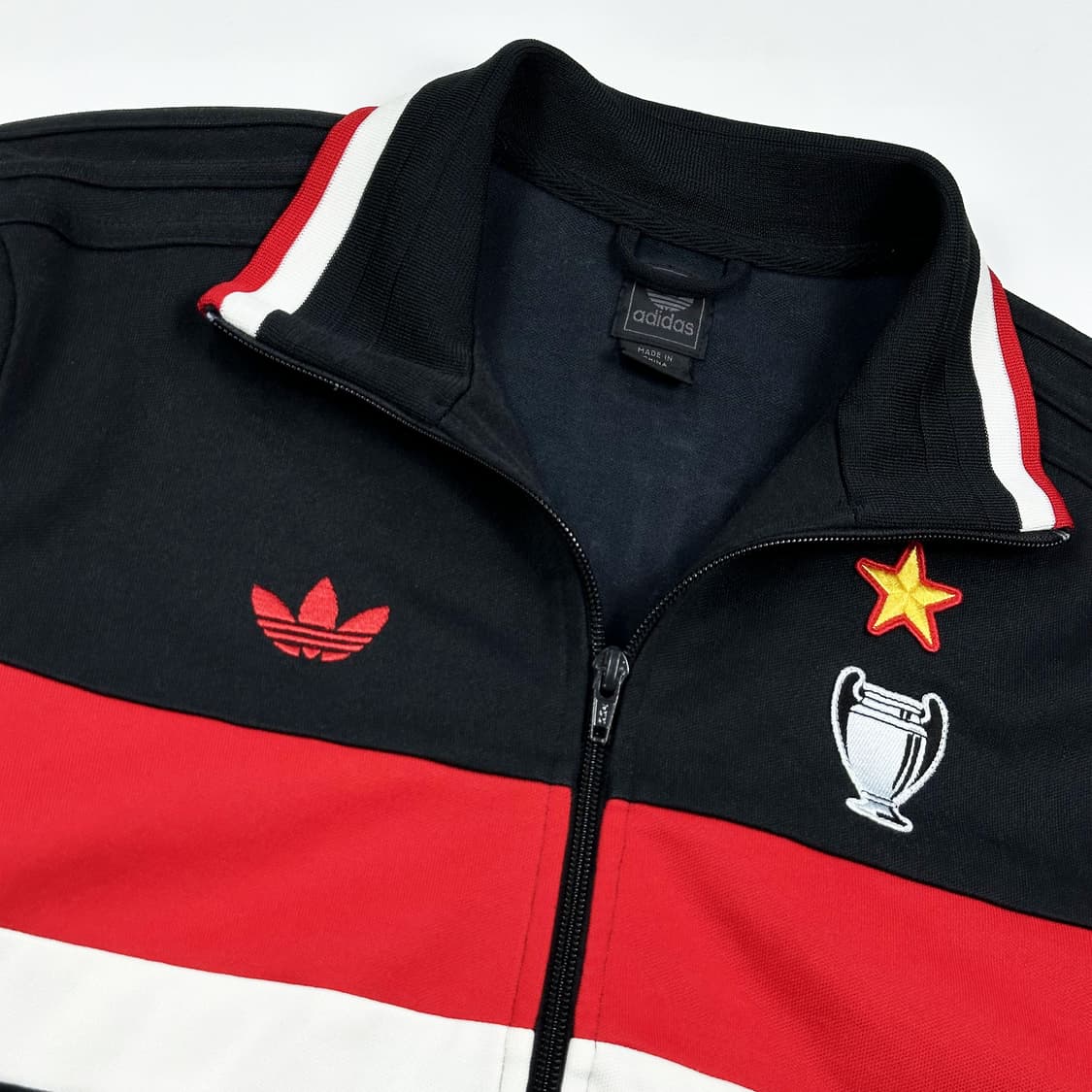 아디다스 ac밀란 풋볼 블랙 트랙탑 져지 (S) 상품이미지3
