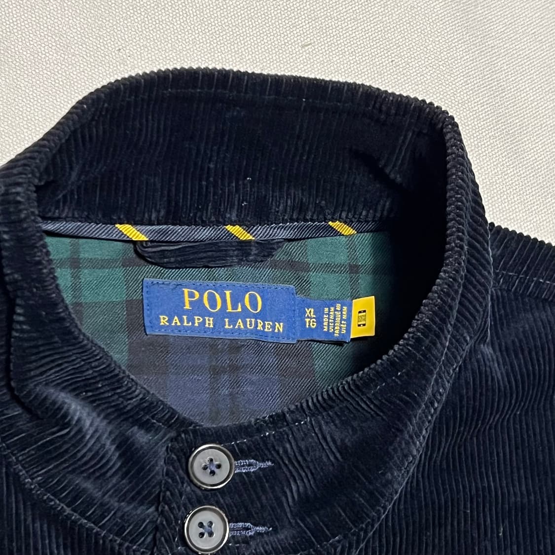 XL 폴로랄프로렌 넥 버튼 네이비 코듀로이 자켓 상품이미지4