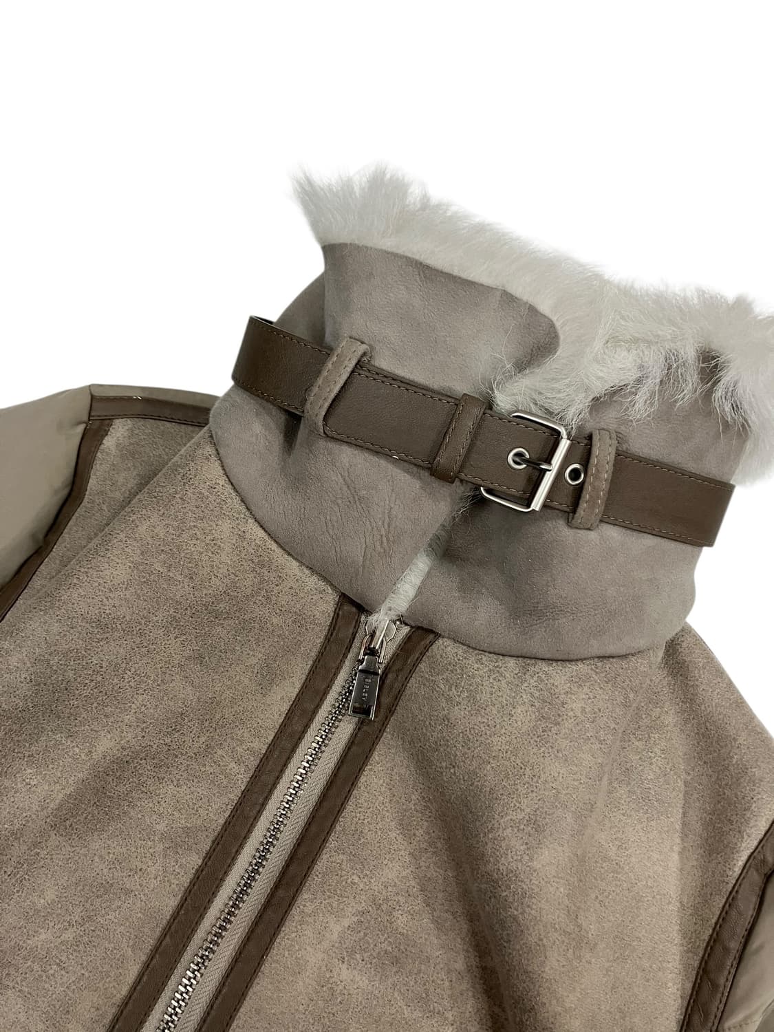 시슬리 무스탕 퍼 카라 패딩 점퍼 42 상품이미지2