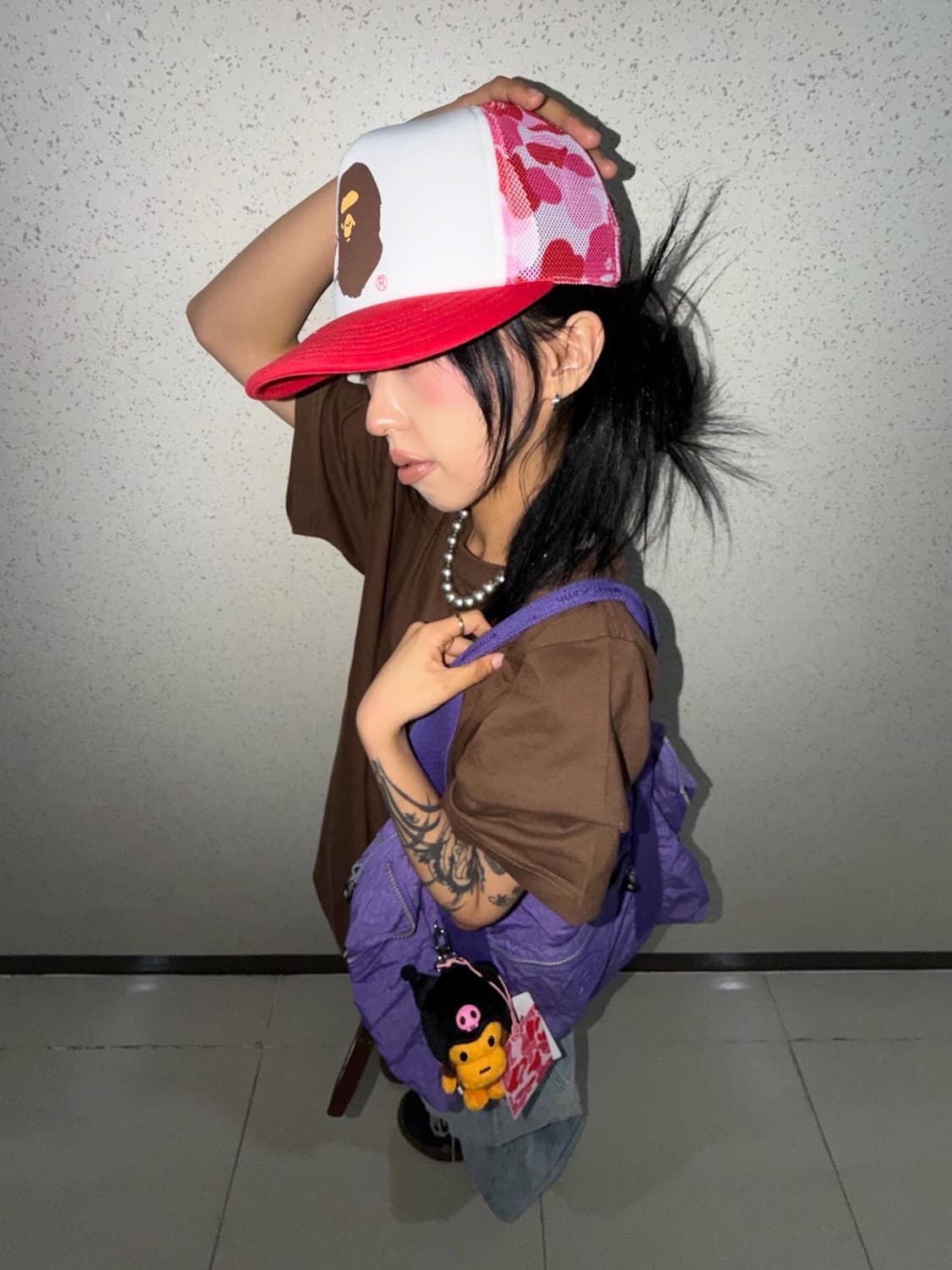 Bape X Sanrio Hello Kitty Cap ( 새상품 )  상품이미지5