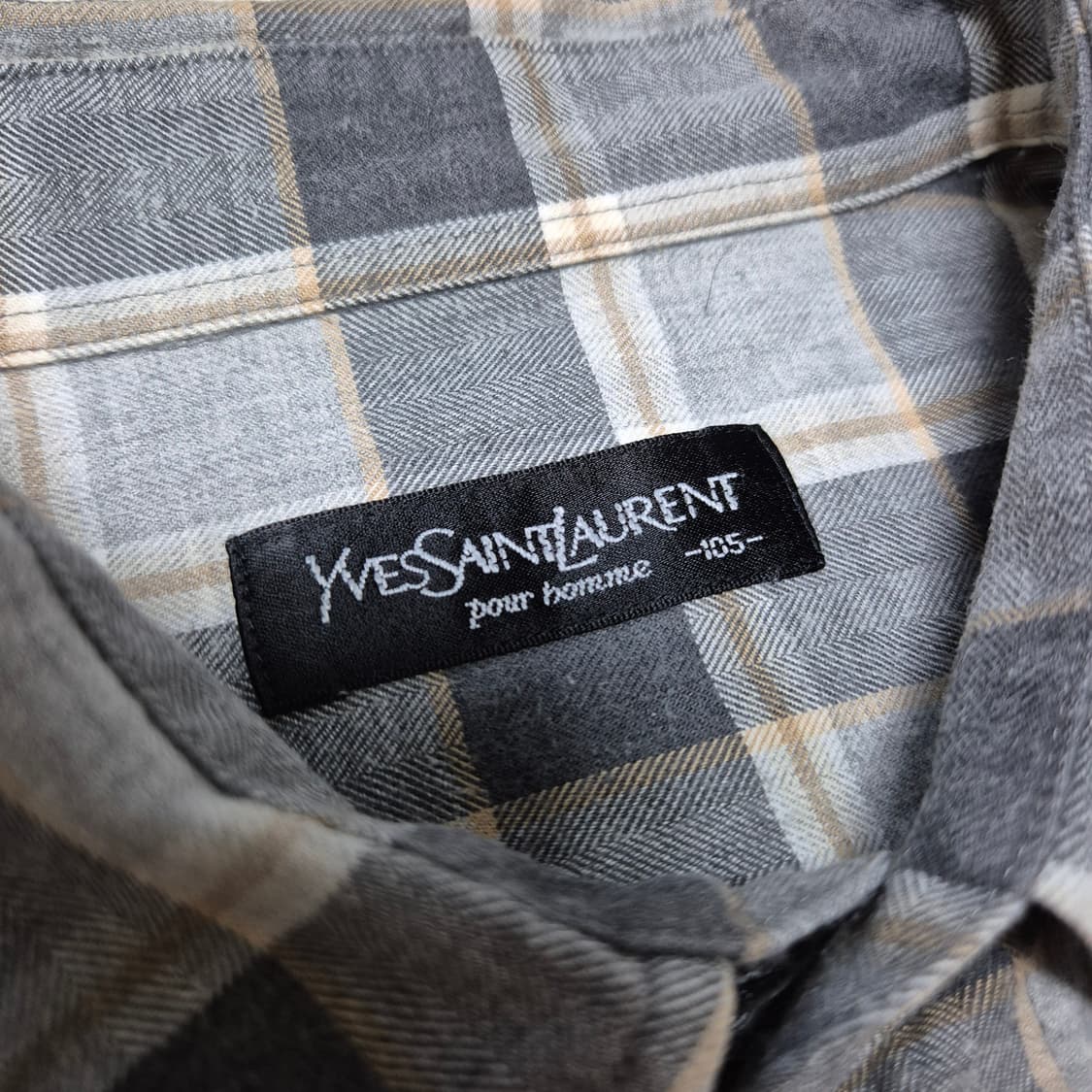 [색감 깡패🔥] 90s 입생로랑 체크무늬 셔츠 상품이미지4