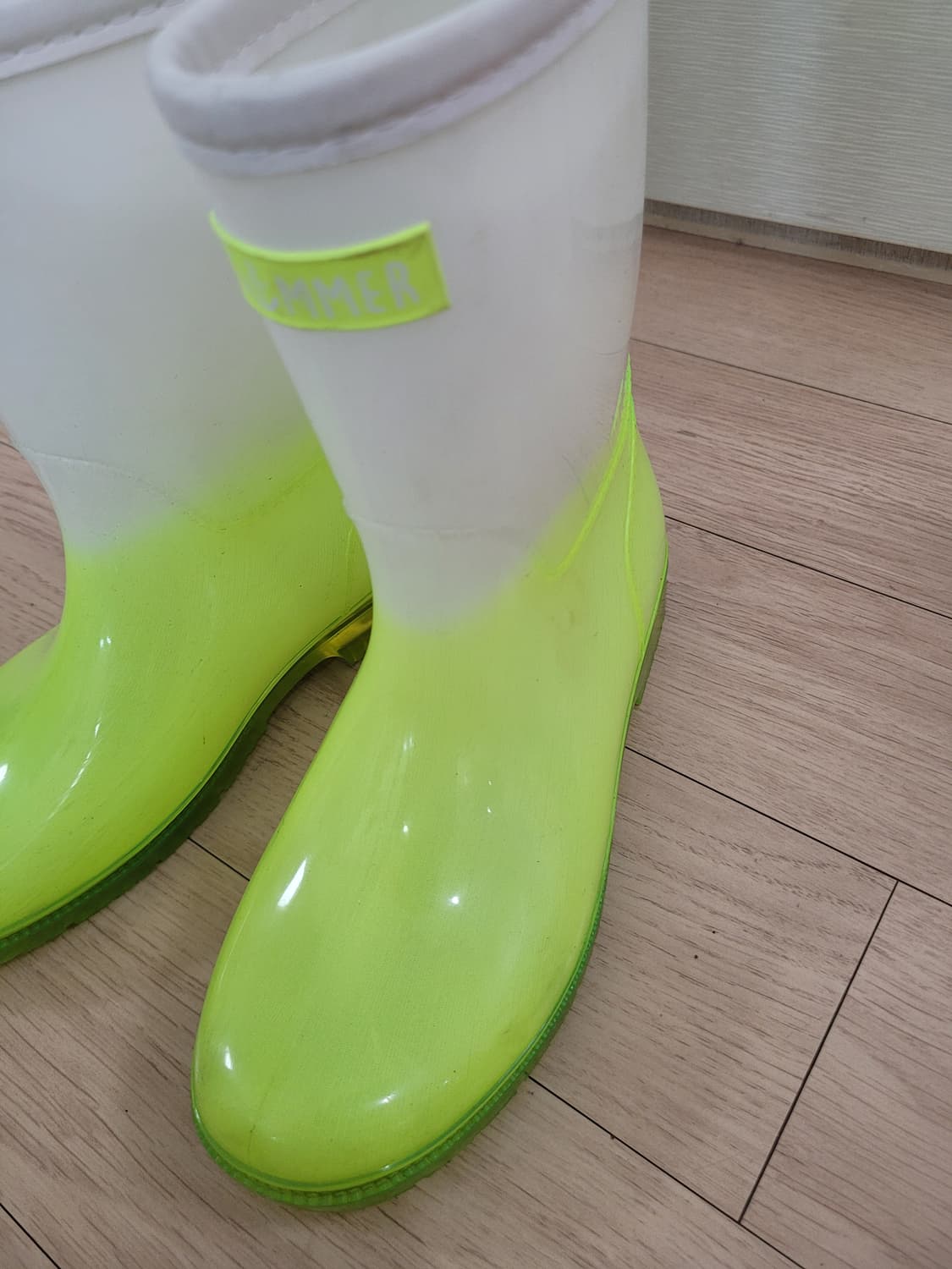 슈펜 Shoopen 아동 레인부츠(장화) 220 형광그린 상품이미지6