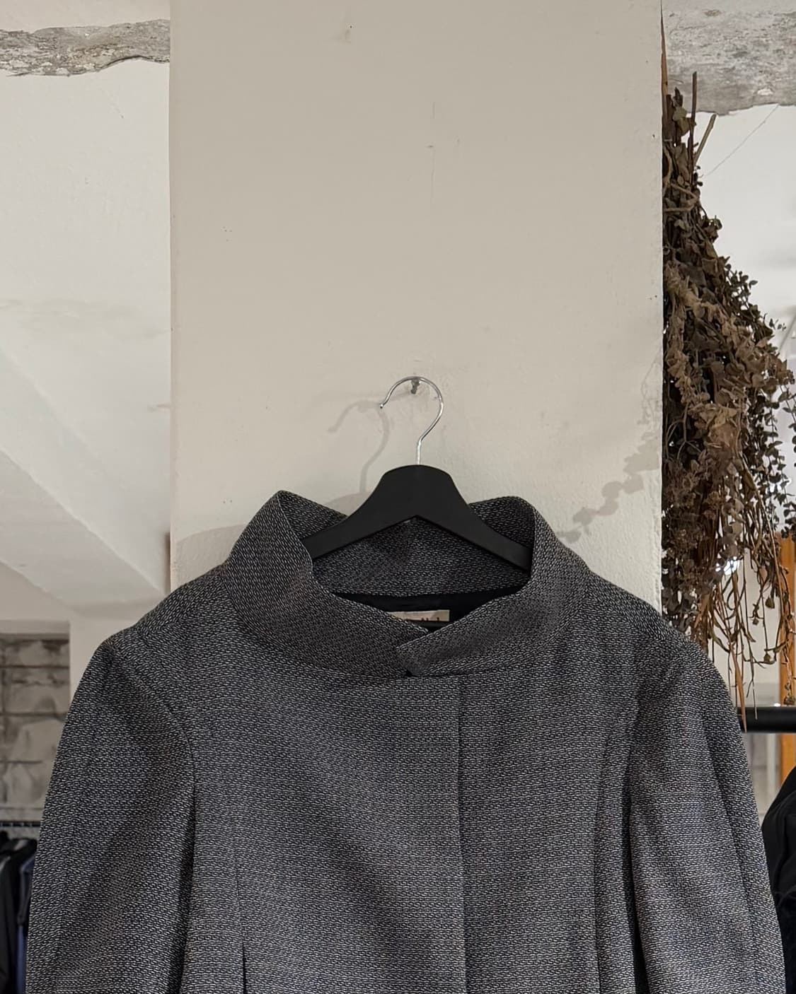 마르니 그레이 버진울 스트럭처 하이넥 테일러드 자켓 상품이미지4