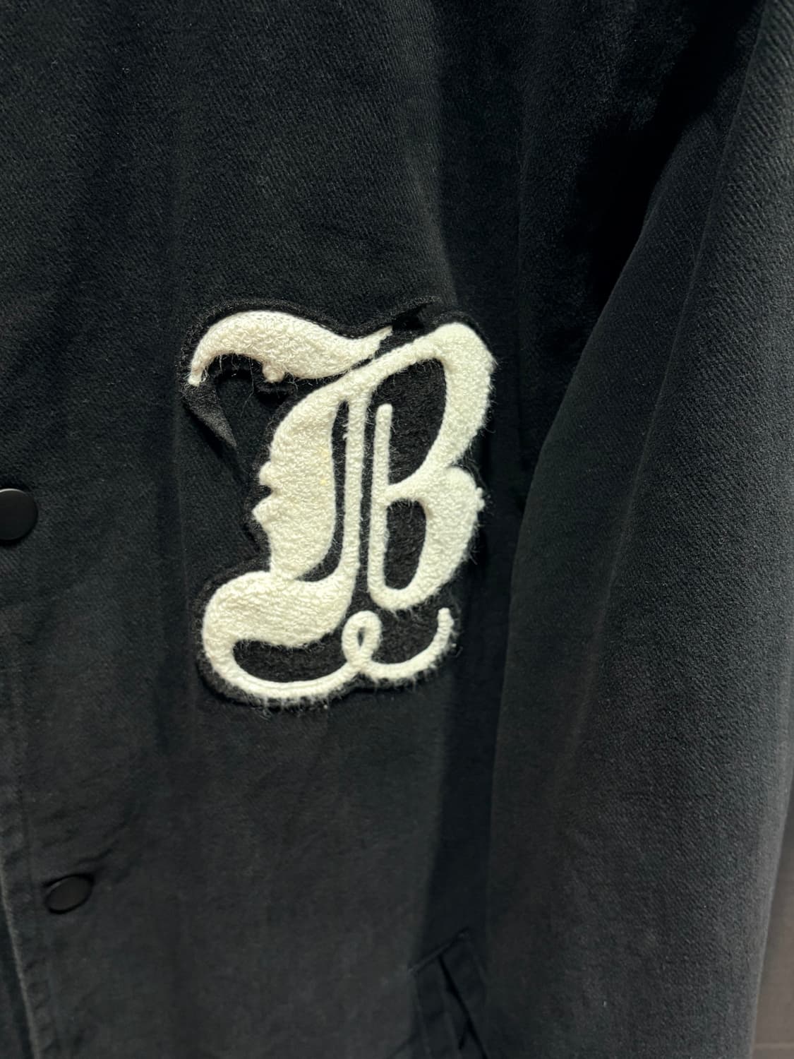 S 피시본 리미티드 New York 패치 코튼 바시티 상품이미지4