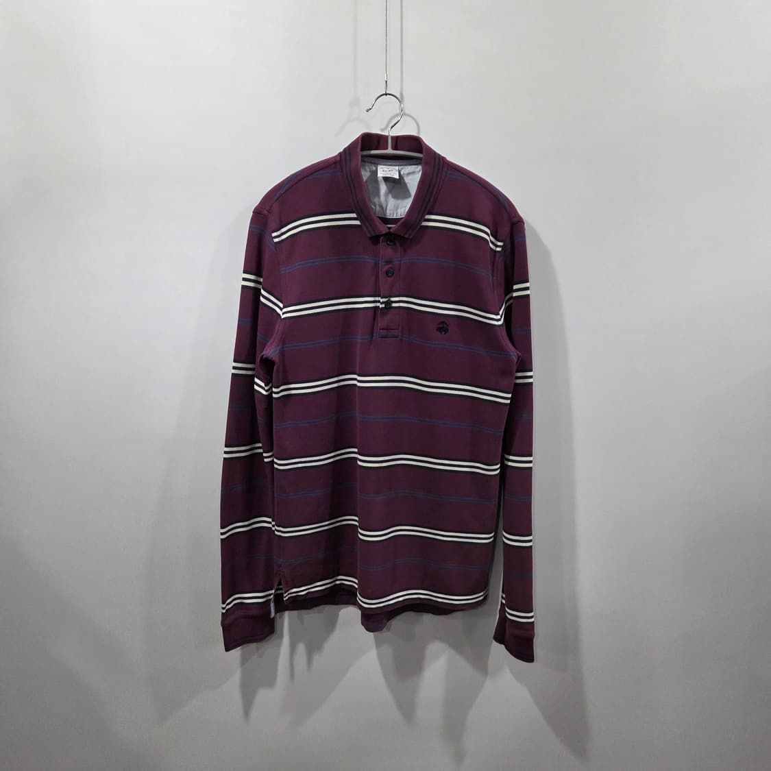 브룩스브라더스 피케 스트라이프 카라 롱슬리브 M 상품이미지1