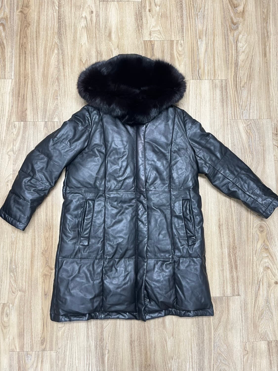 ROBO 폭스퍼 양가죽 구스다운 패딩 코트 88 상품이미지1