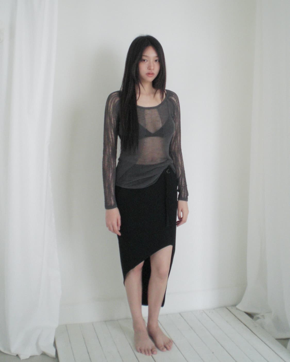 HELMUT LANG asymmetrical belt skirt 상품이미지1