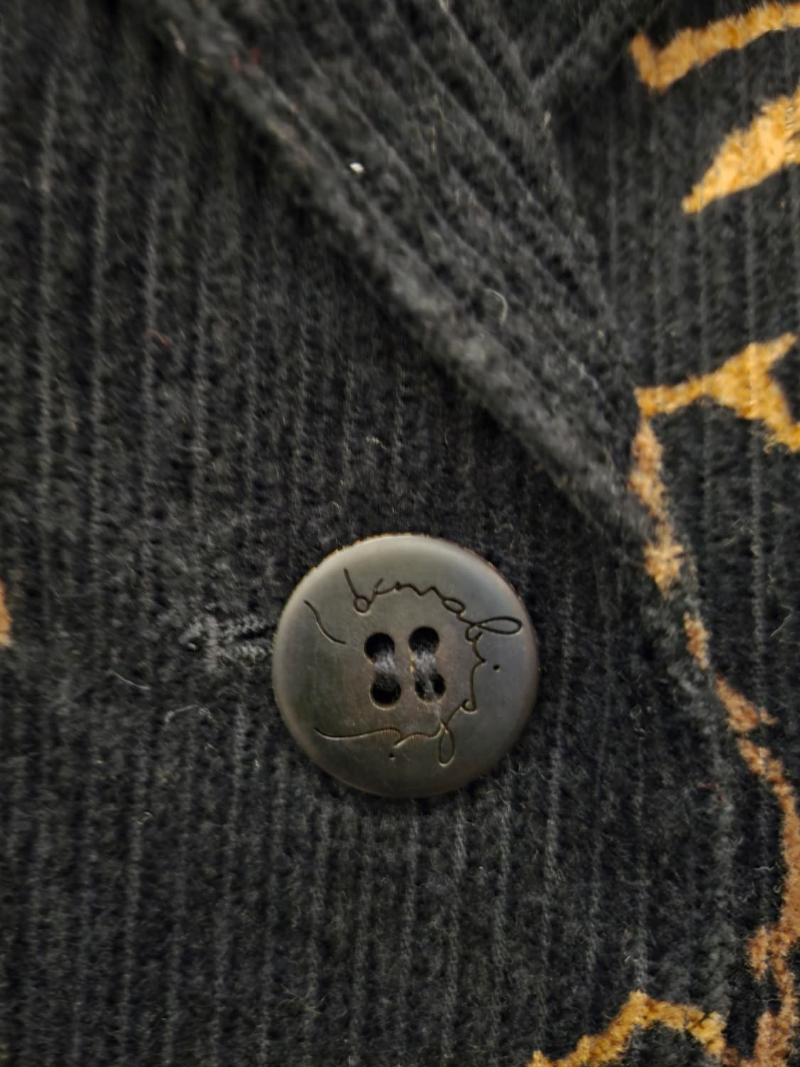 일본빈티지 h.b 블랙장미 코듀로이셋업 상품이미지5