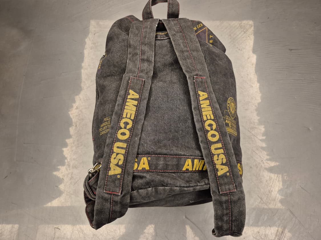 90s AMECO 데님 더플 백 팩 상품이미지3