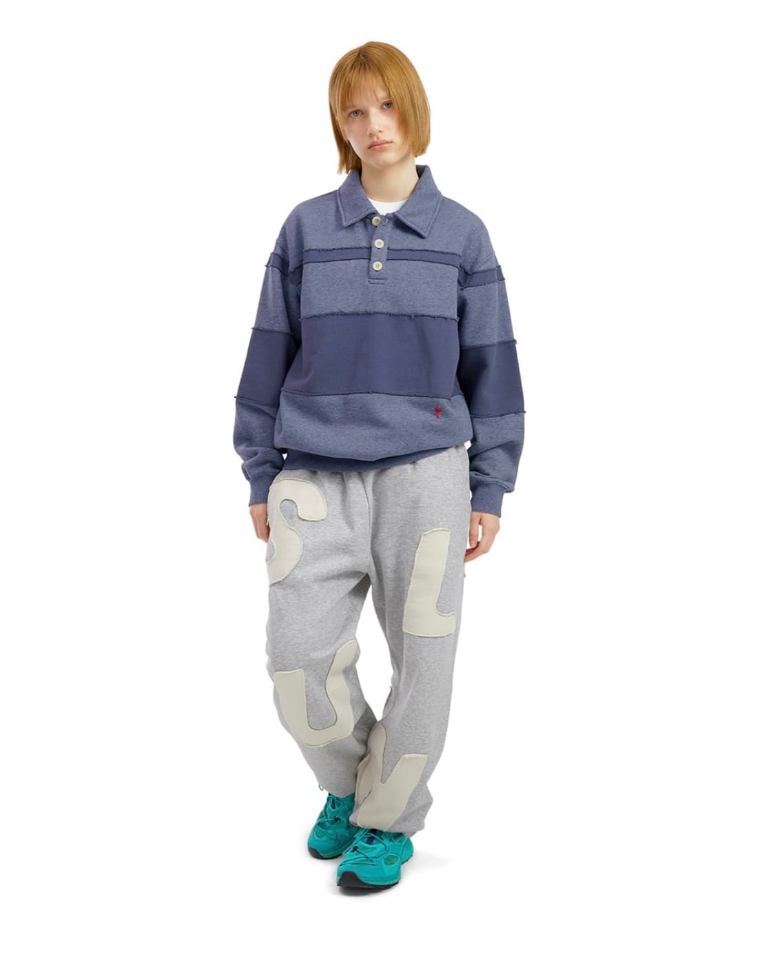 (새제품/정가이하) 썬러브 카라맨투맨 레이어드 스웨트 폴로 히터 XL 상품이미지2