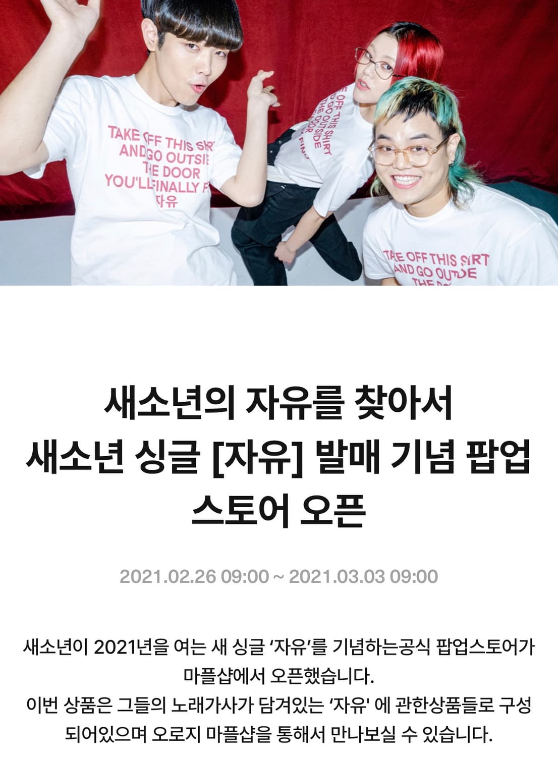 새소년 굿즈 티셔츠 상품이미지5