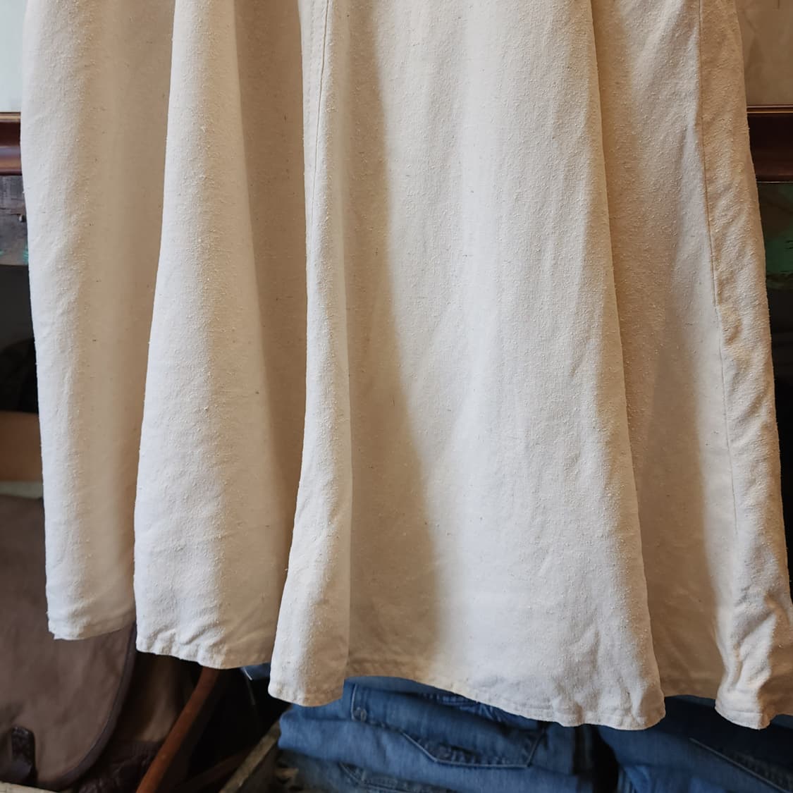 90s 빈티지 스커트 유럽  화이트 스커트 100%실크 mura 상품이미지5