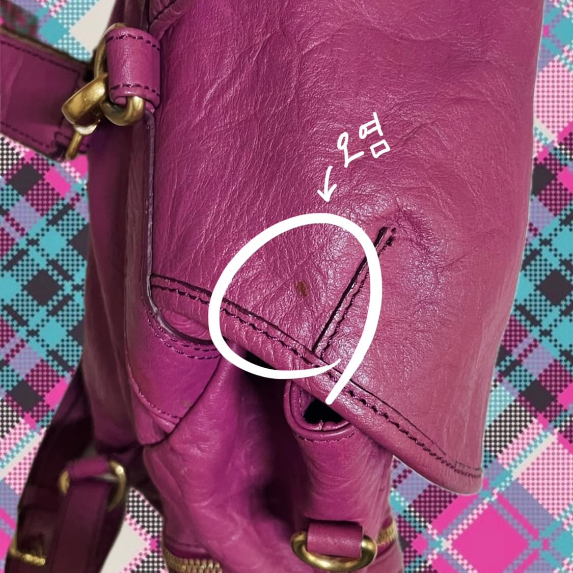 Daks 닥스 소가죽 백팩 갸루 y2k 가방 상품이미지5