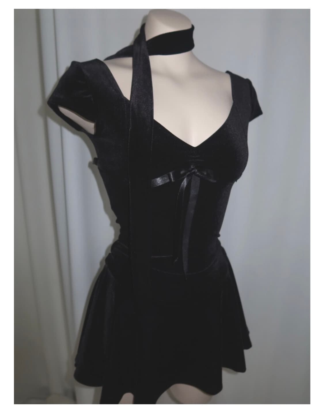 (구함) 엔젤넘버555 엔넘파 벨벳 플레어 드레스 원피스 상품이미지1