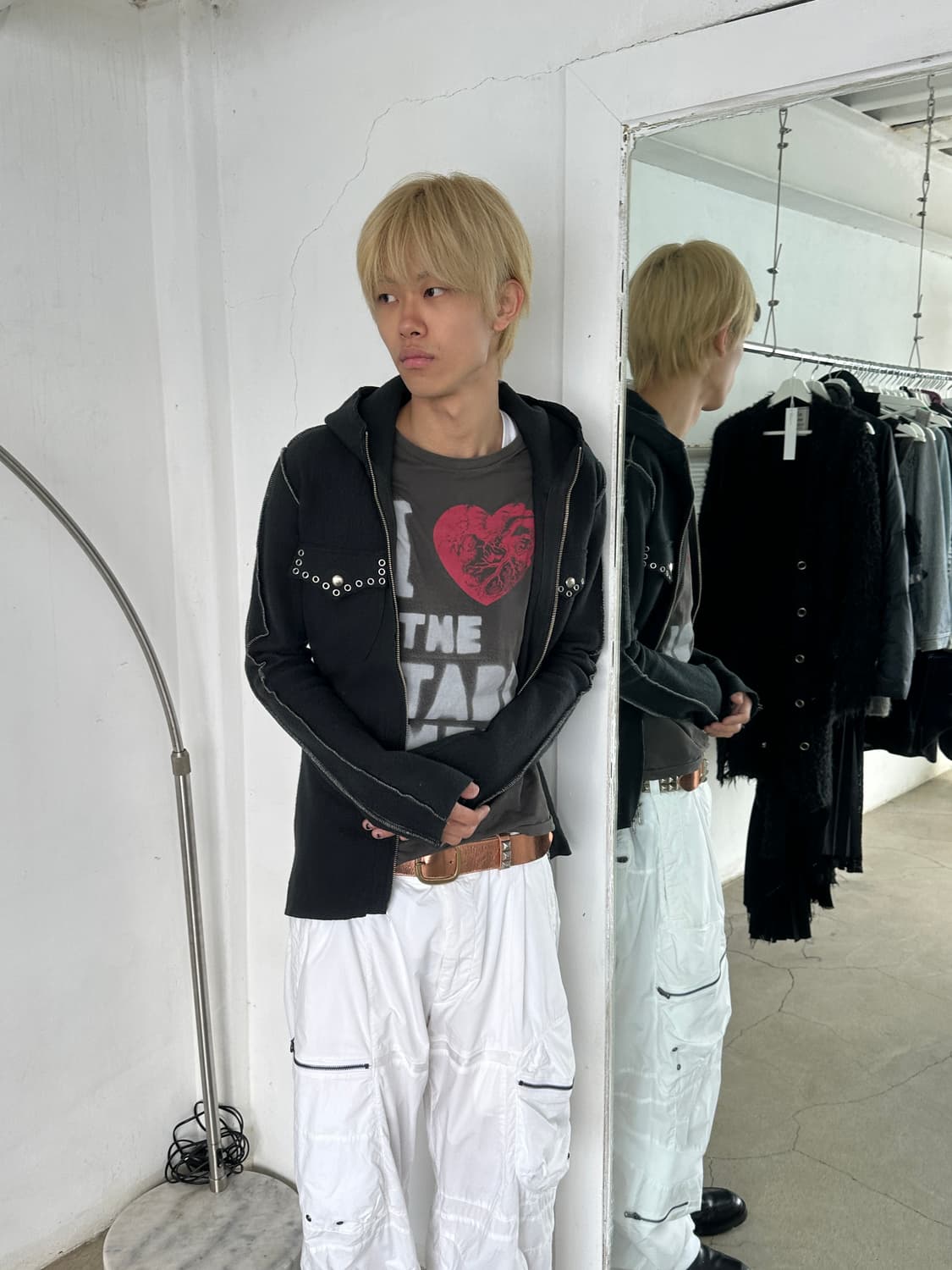 프란시스트 리버스 스터드 울 후드 집업 상품이미지3