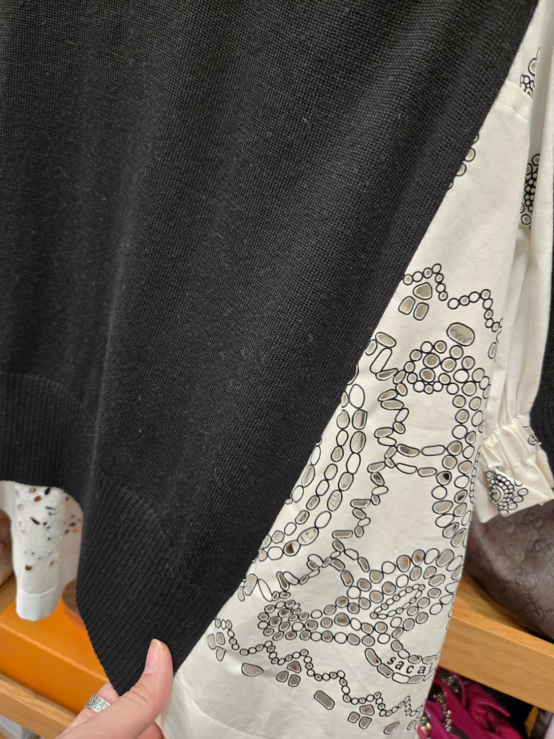 사카이(Sacai) 반다나 하이브리드 니트 셔츠 상품이미지3