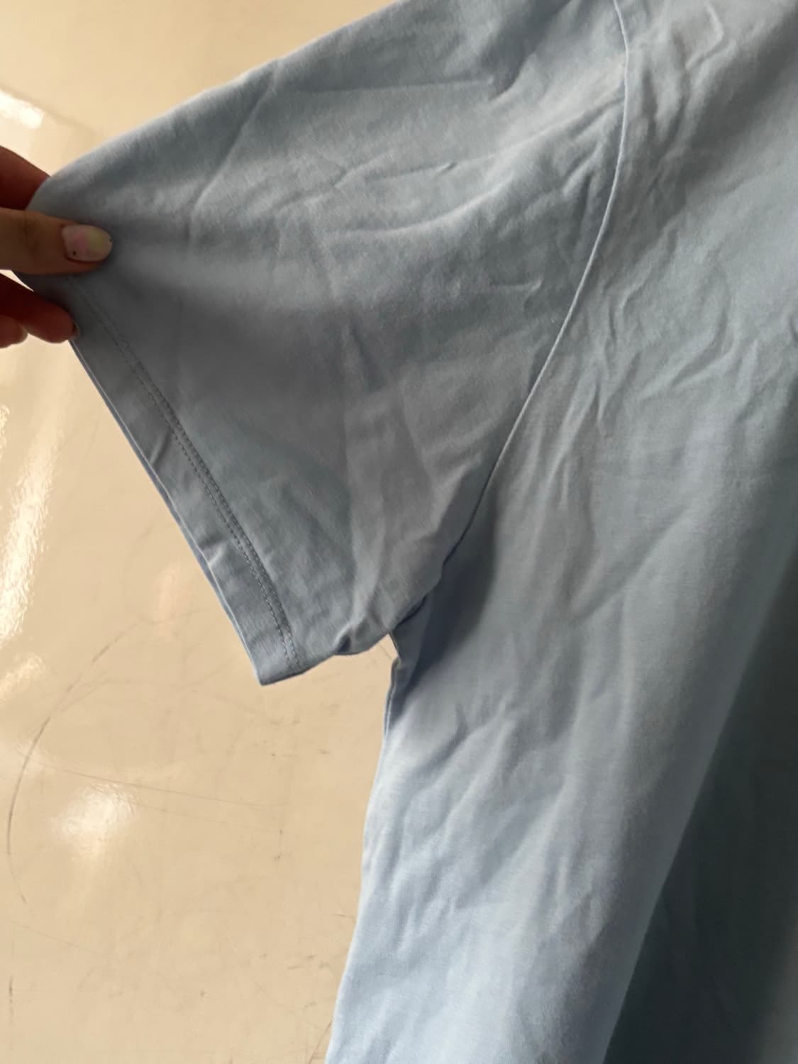 메종키츠네 폭스 패치 클래식 포켓 반팔 블루 상품이미지3