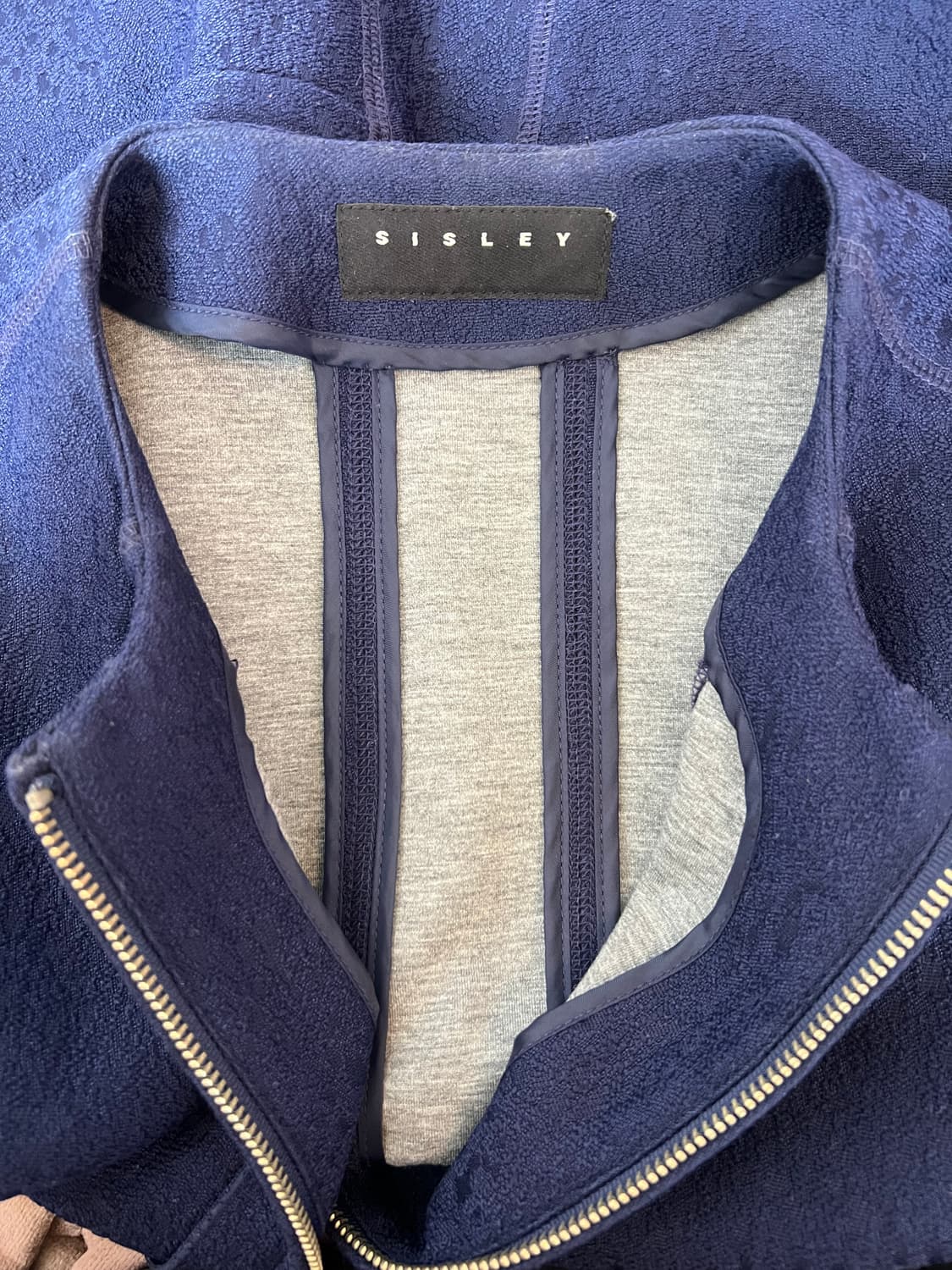 시슬리 여성 네이비 간절기자켓 집업자켓 상품이미지5