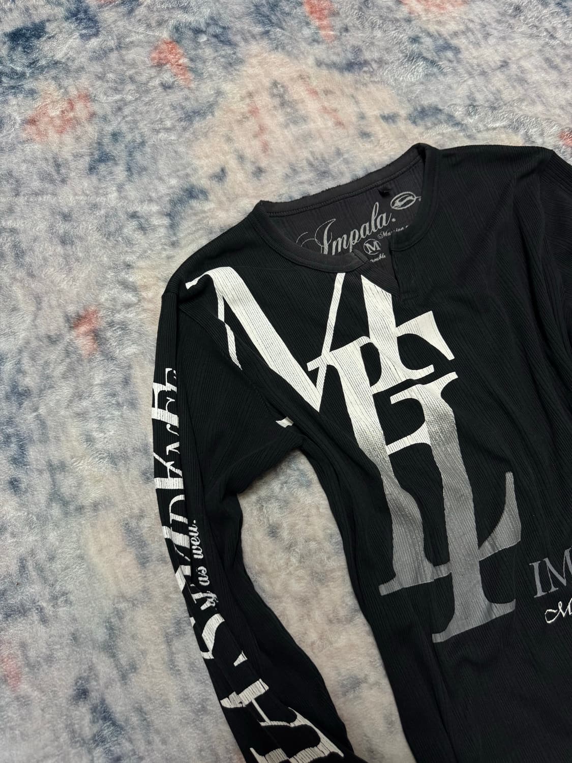 Impala 00s lettering ribbed cut sew 상품이미지3