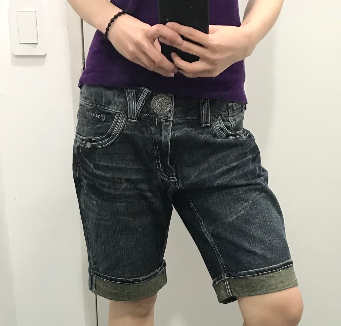  Oririn Jeans 펑크 y2k 데님 팬츠 반바지 상품이미지2