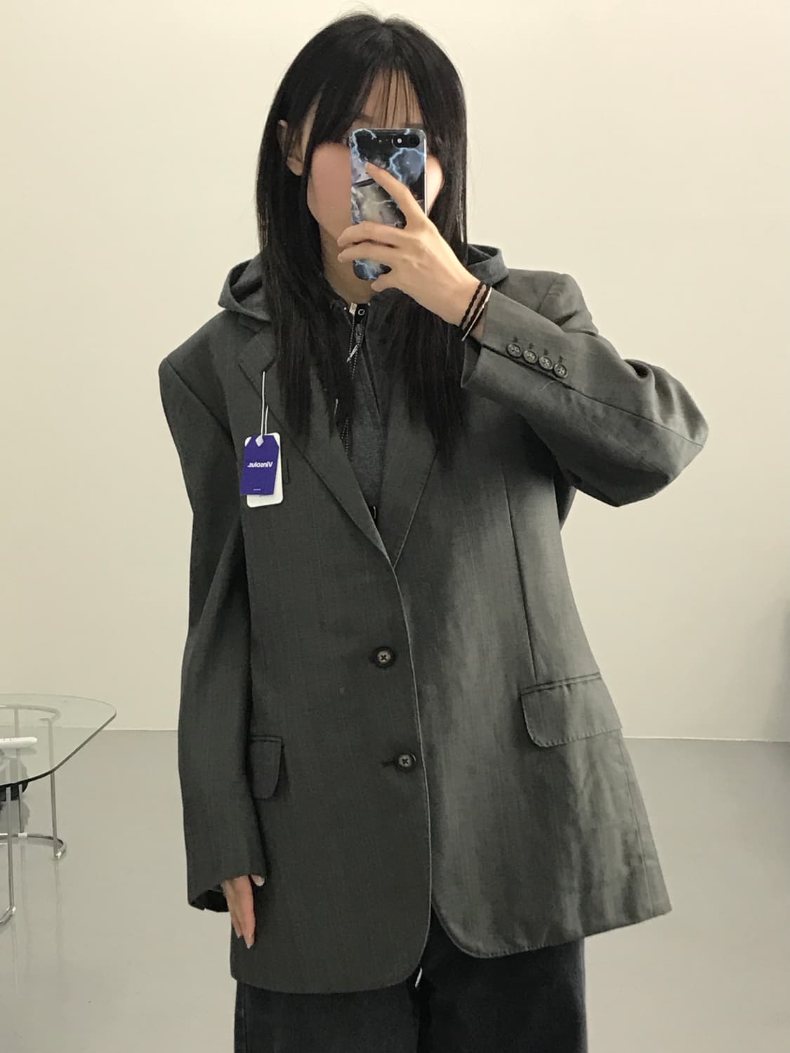 버버리 클래식 그레이 울 블레이저 자켓 상품이미지1