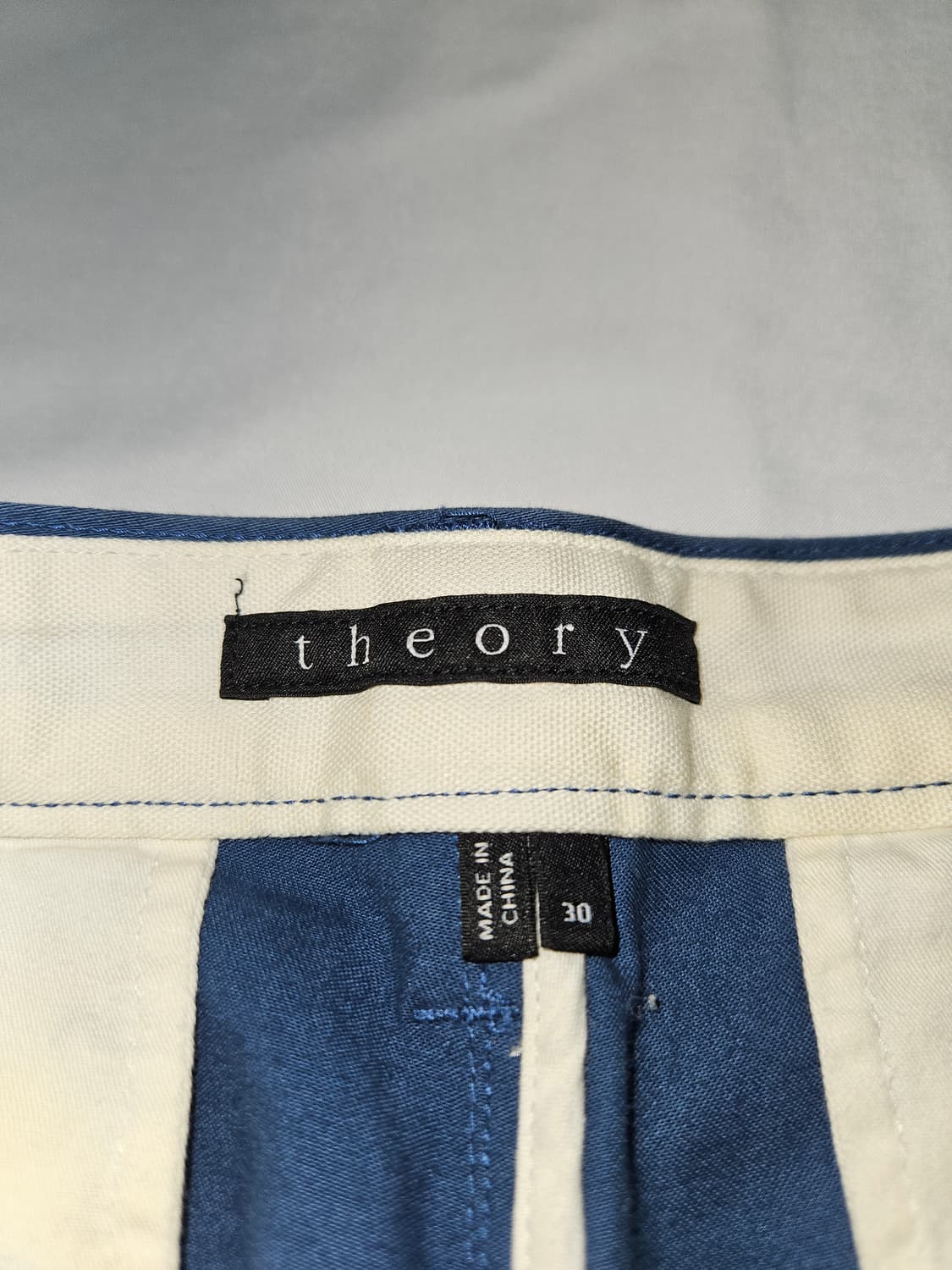 Theory 띠어리 백화점판 코튼 슬랙스 팬츠 바지 블루 30 상품이미지3