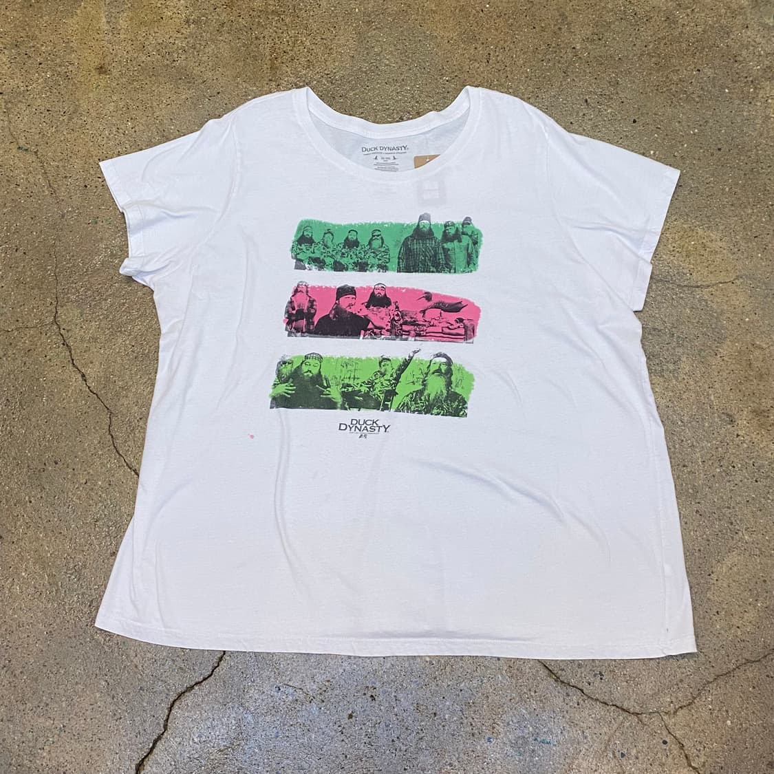 미국 빈티지 덕다이내스티 프린팅 빅사이즈 반팔티 상품이미지1