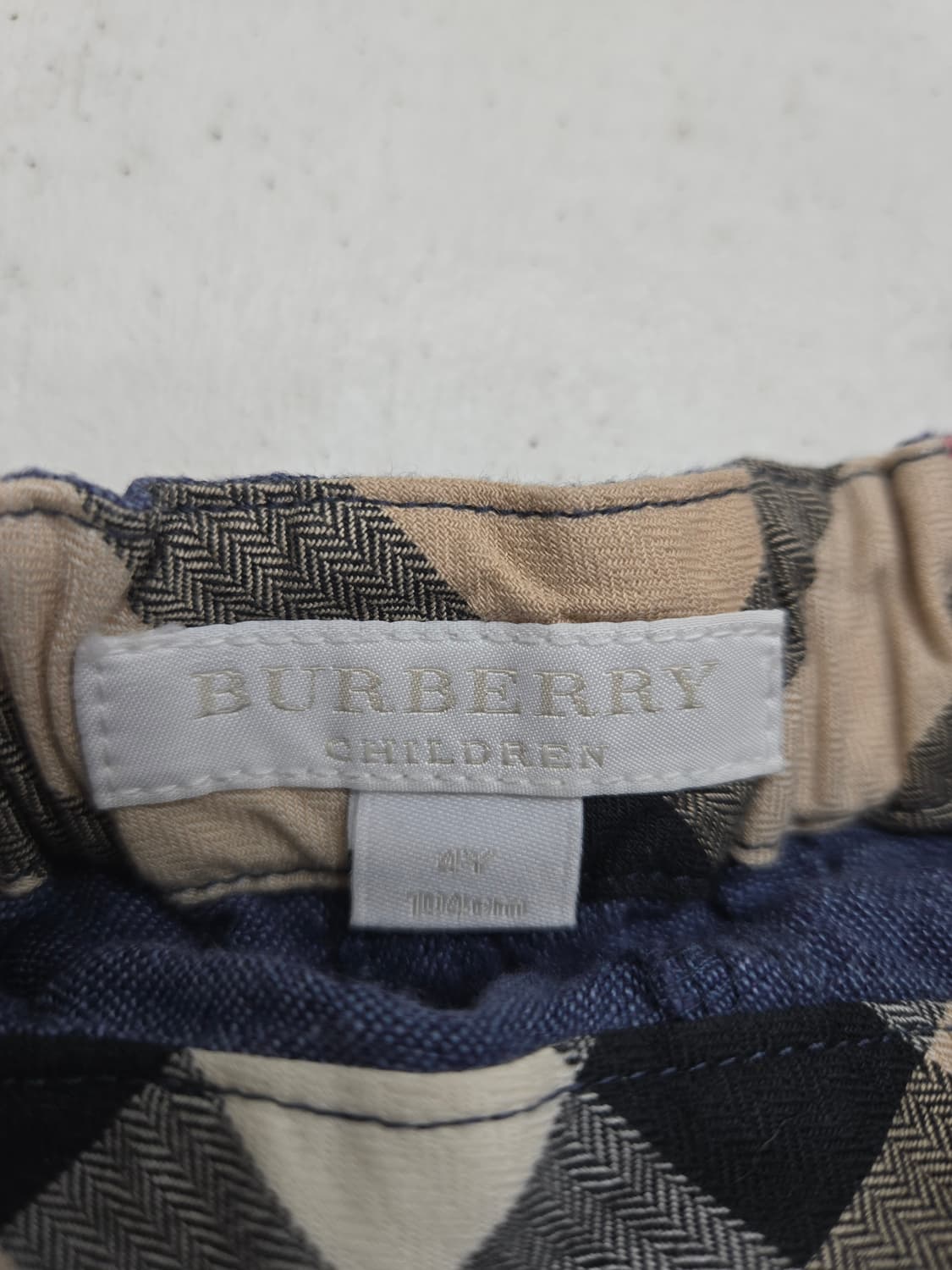 버버리 네이비 벨트 아동 반바지 숏팬츠 상품이미지3