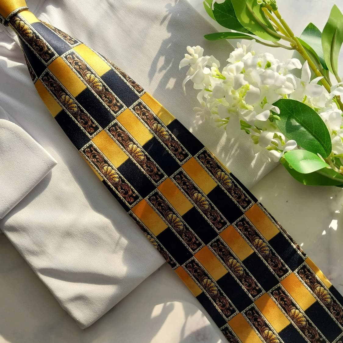 엘리오 타치 실크 클래식 프린트 넥타이 9.6cm 새상품 K1497
 상품이미지8