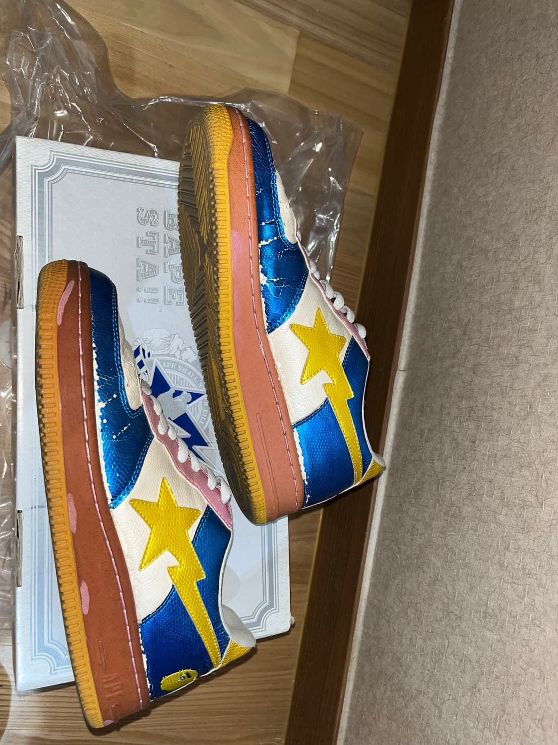 •베이프 OG베이프스타 코튼 캔디 스네이크스킨 스니커즈 상품이미지2