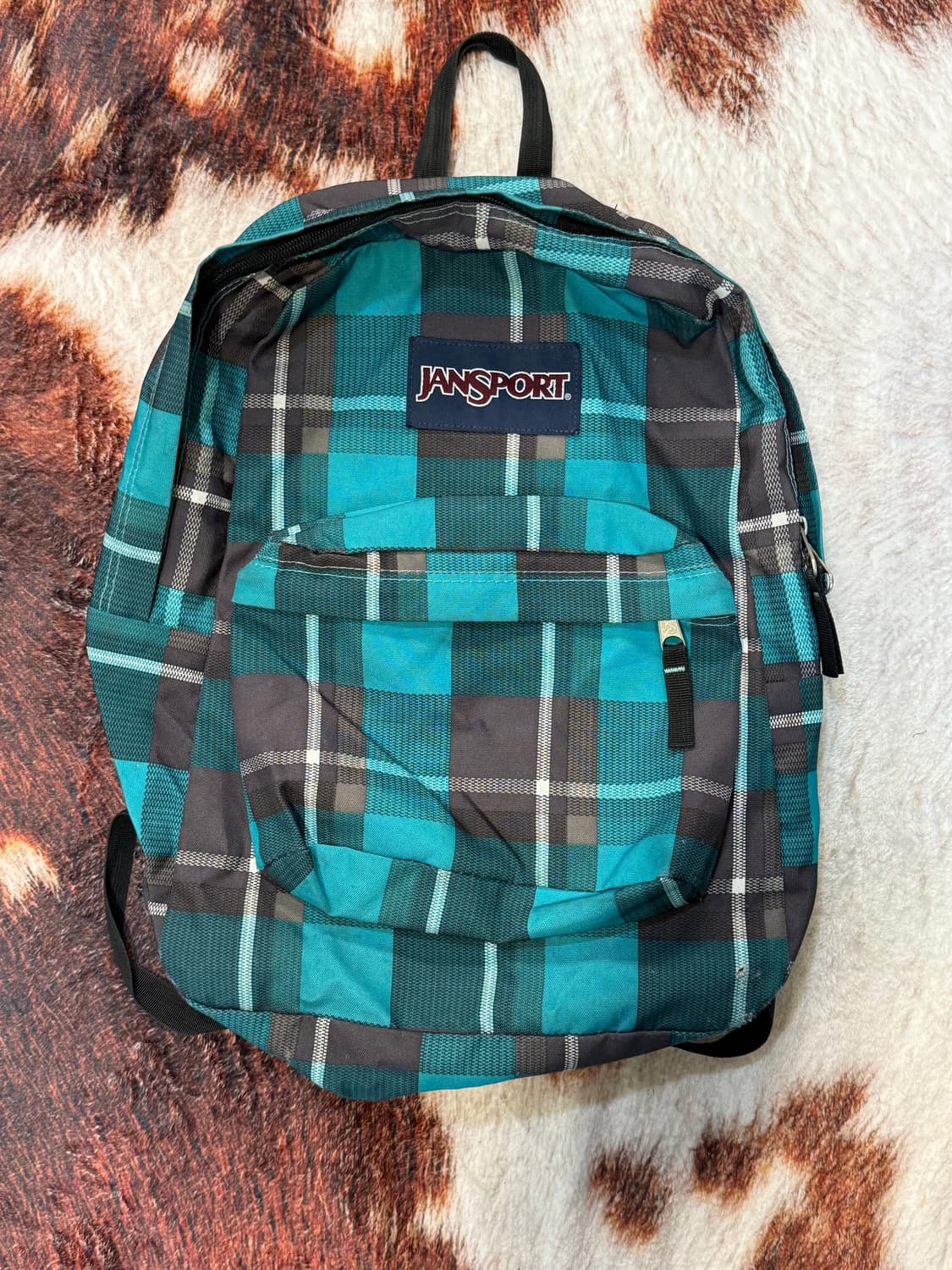 잔스포츠 Jansport T501 슈퍼브레이크 블루 체크 백팩 OS 상품이미지1