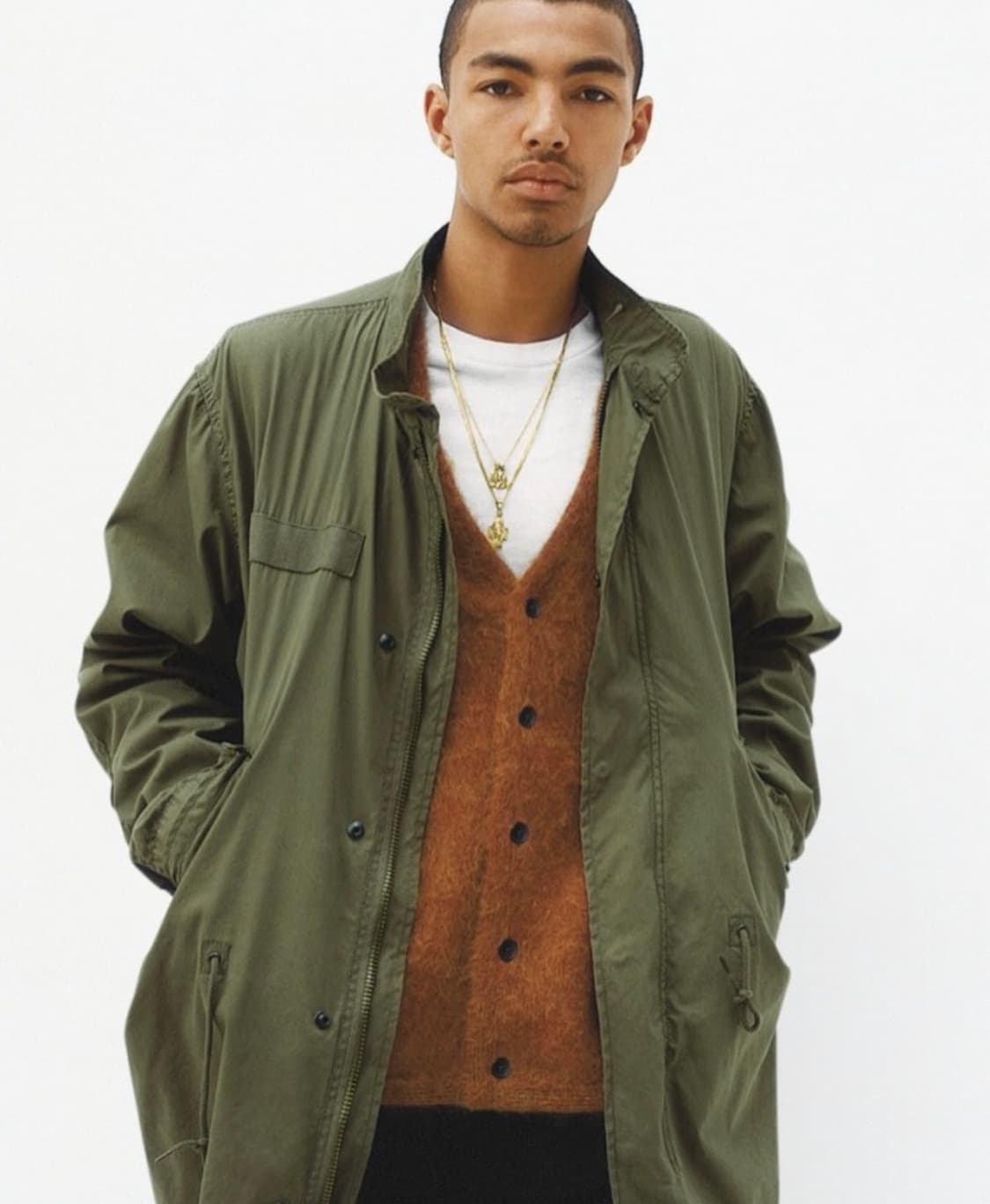 슈프림 키드모헤어 가디건 L 오렌지 상품이미지1