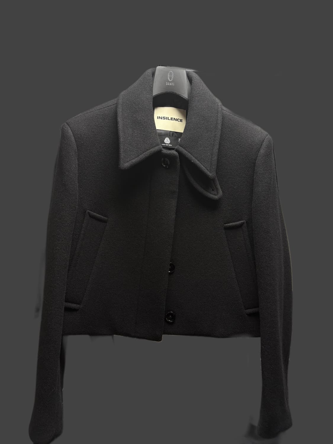 (새상품) 인사일런스 울 블랙 자켓  상품이미지1