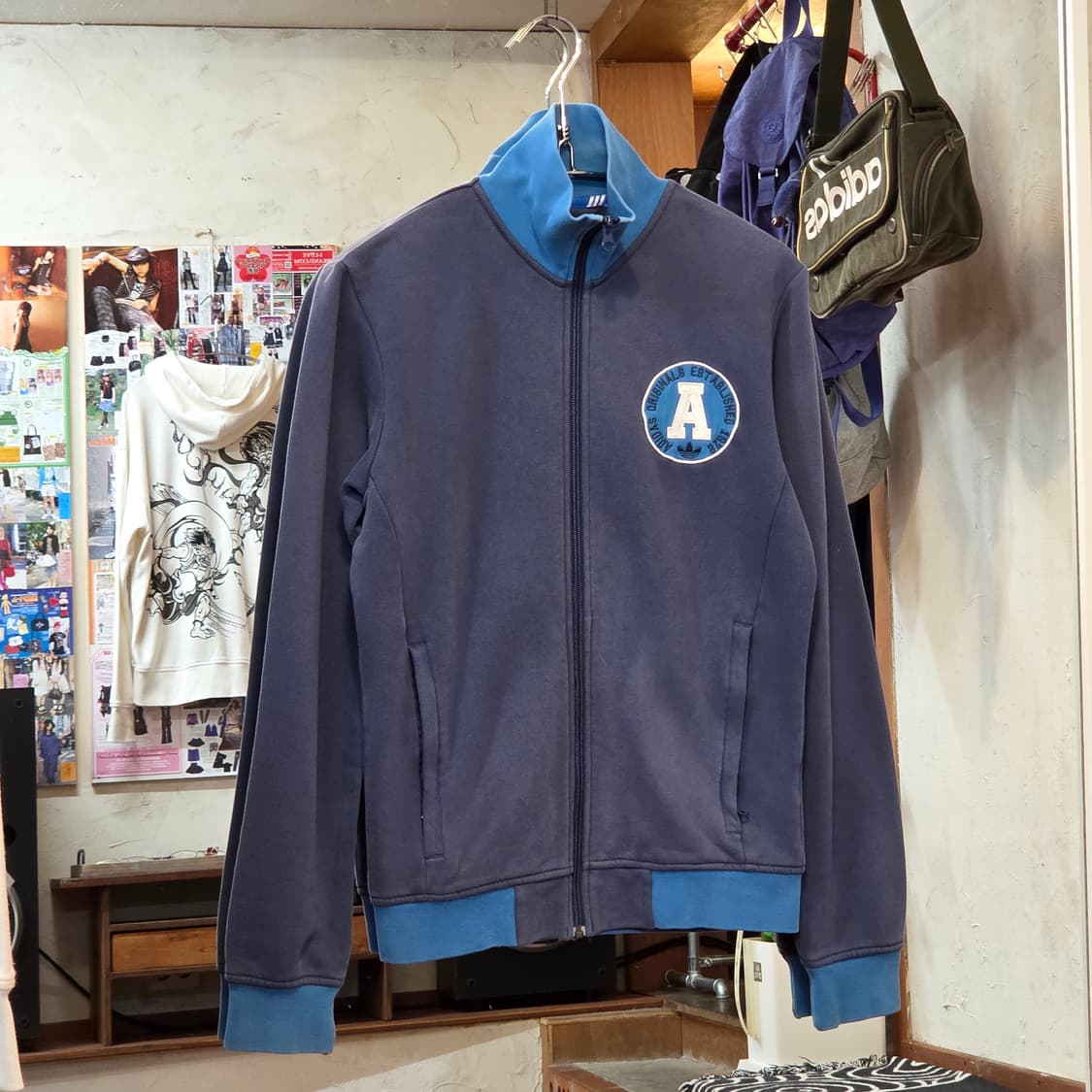 아디다스 네이비 코튼 트랙탑 집업 상품이미지1