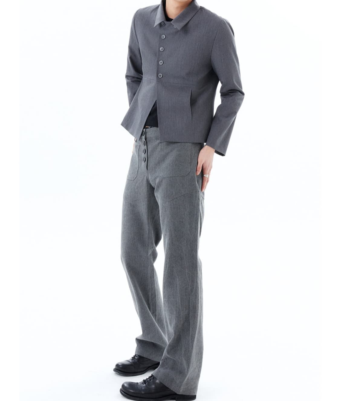 할로미늄 스트라이프 부츠컷 팬츠 상품이미지1