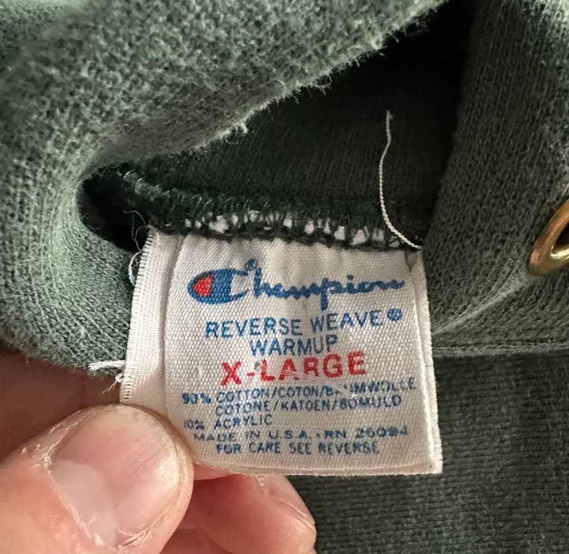 80s 챔피온 블랭크 리버스위브 후드티 XL 상품이미지3