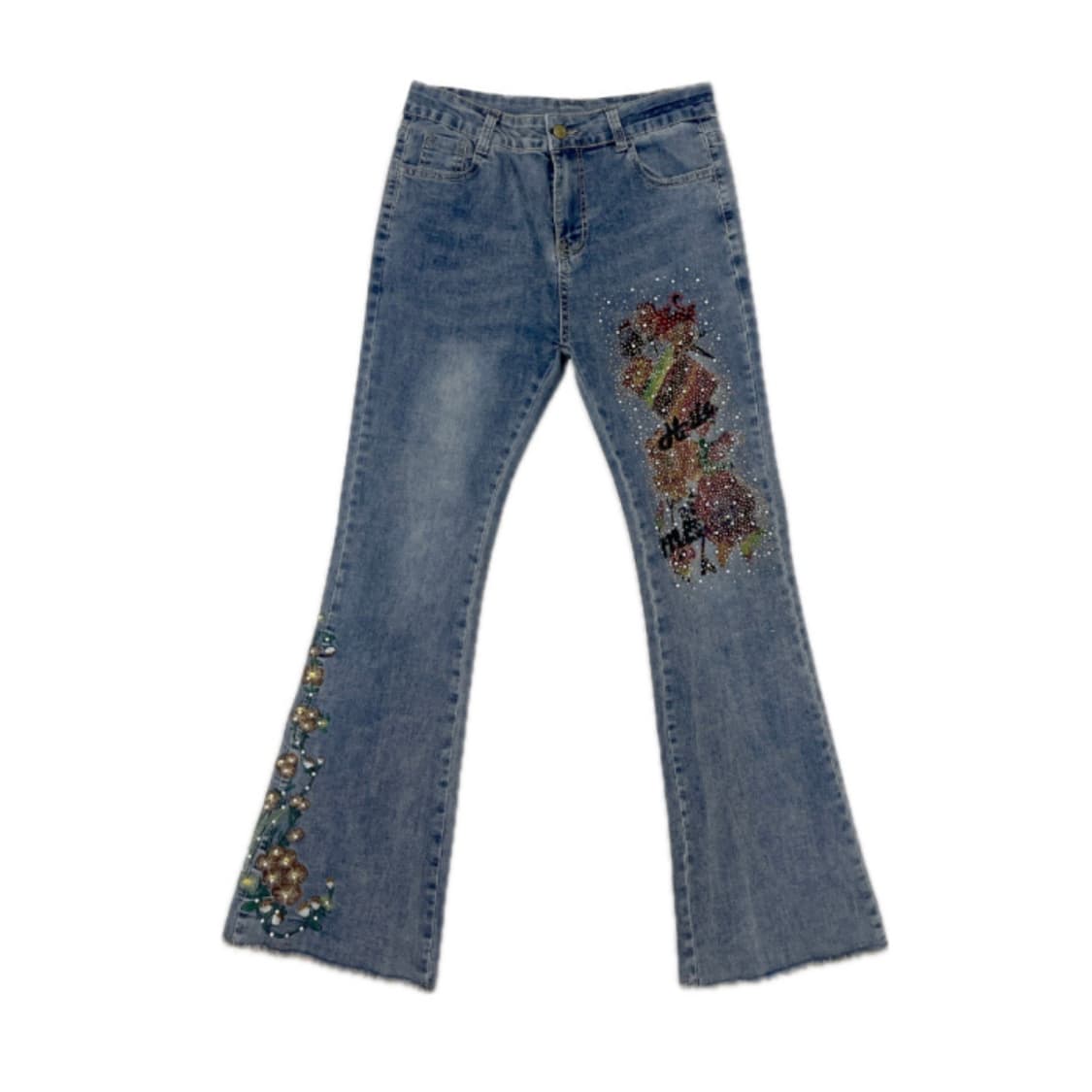 팁씨 beads oriental denim pants 상품이미지1
