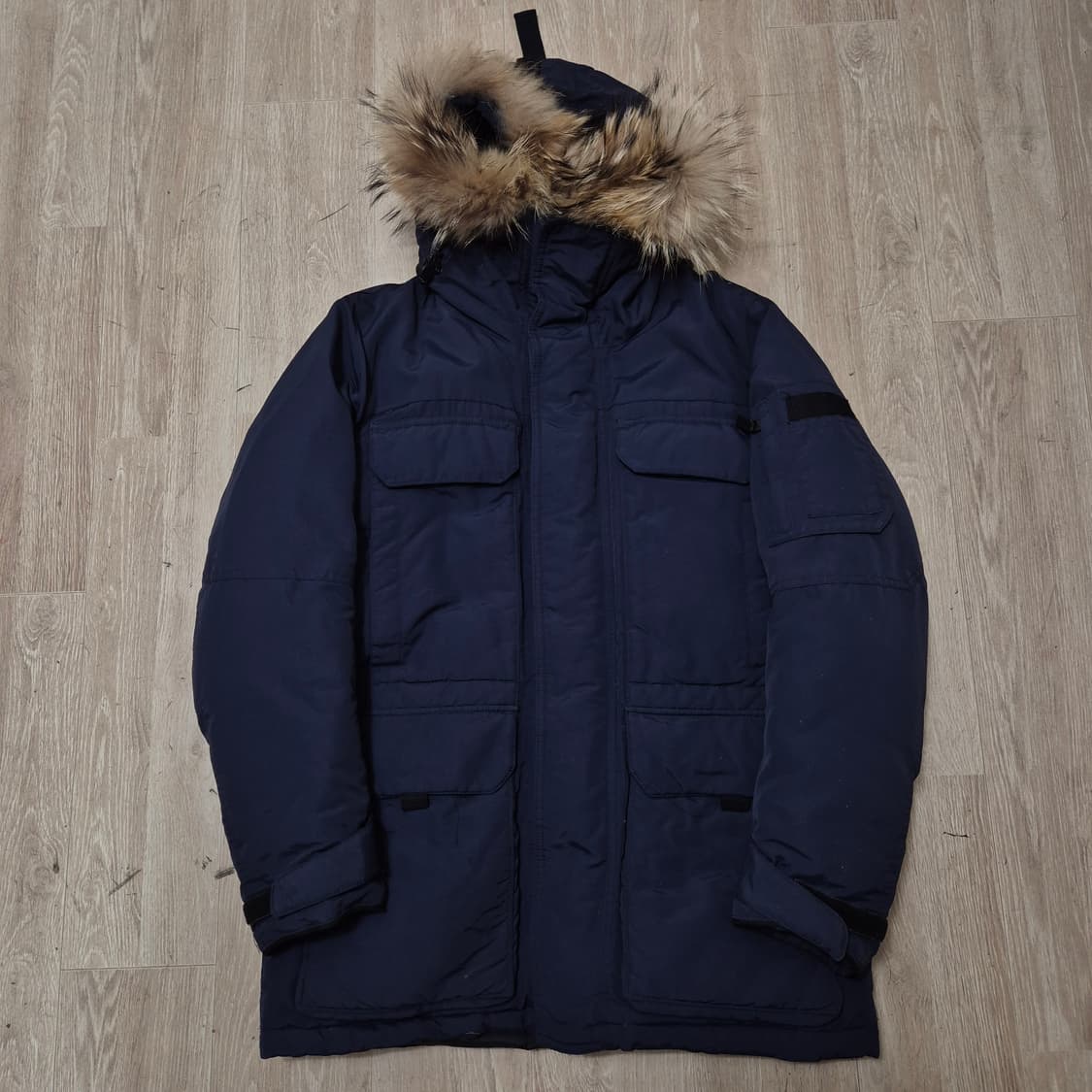 탑텐 아크틱 익스퍼트 덕다운 라쿤퍼후드 패딩 점퍼 L(100) 상품이미지1