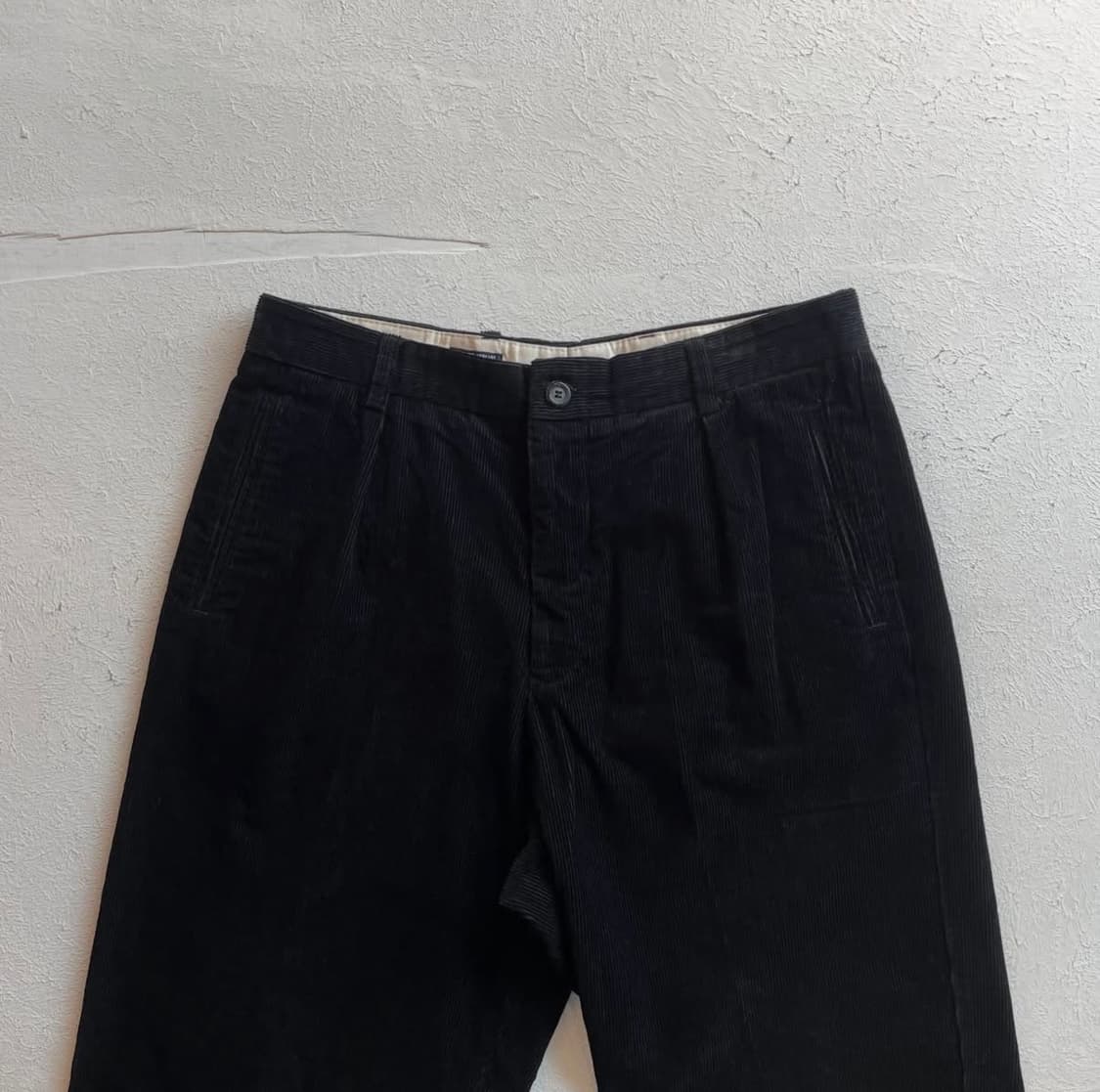 조르지오 아르마니 코듀로이 블랙 팬츠 상품이미지2