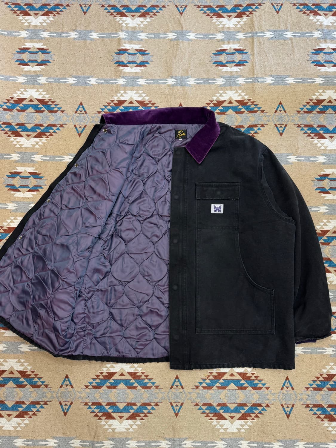 [XL][110] 니들스 16oz 코튼 캔버스 럼버잭 코트 블랙 상품이미지3