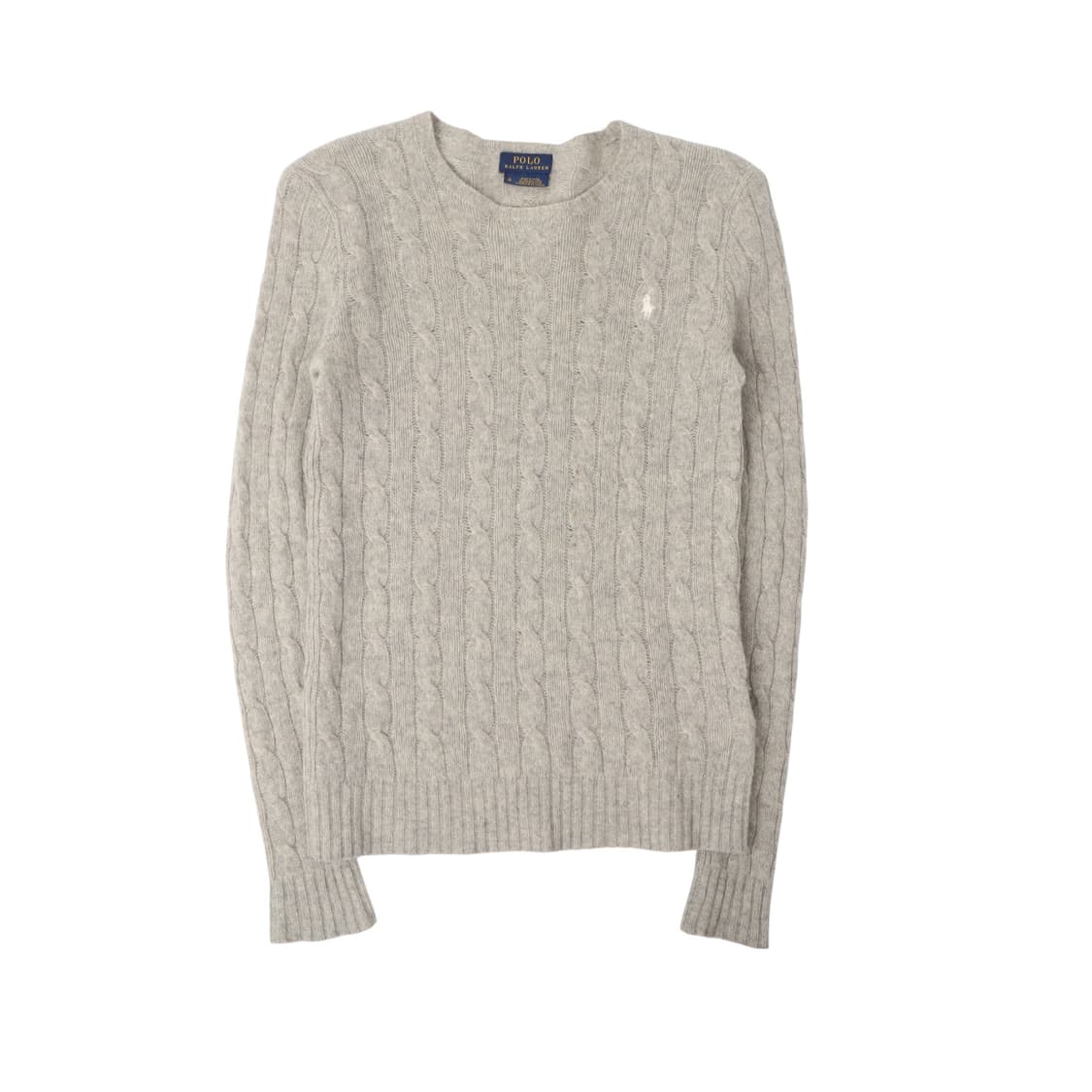 폴로 랄프로렌 라이트 그레이 울 캐시미어 케이블 니트 상품이미지1
