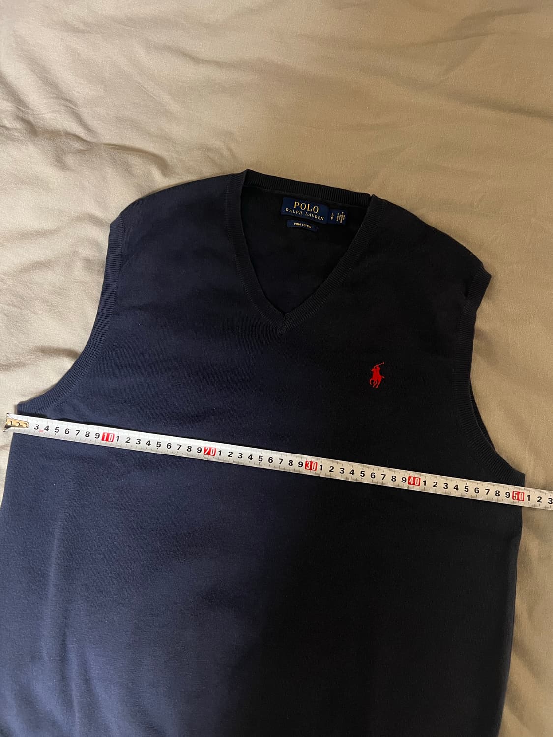 폴로 랄프로렌 니트 베스트 피마코튼 네이비 S 상품이미지7