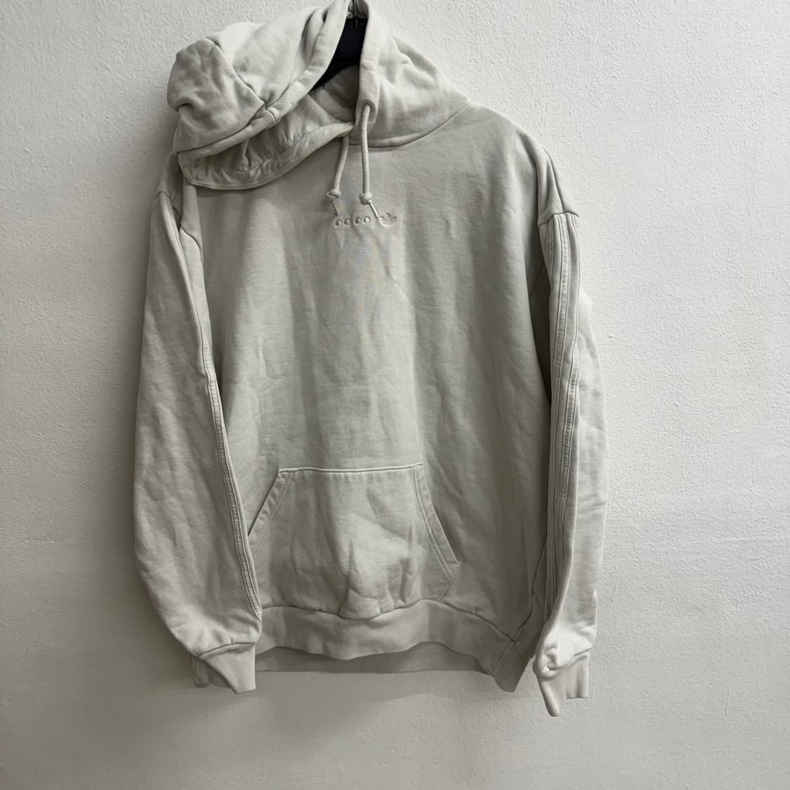 아디다스 ess logo 심플 톤다운 그레이 후드 (M)95 상품이미지1