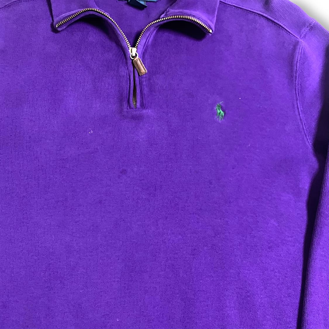 [XL] Polo Half Zip Pullover Purple 상품이미지4