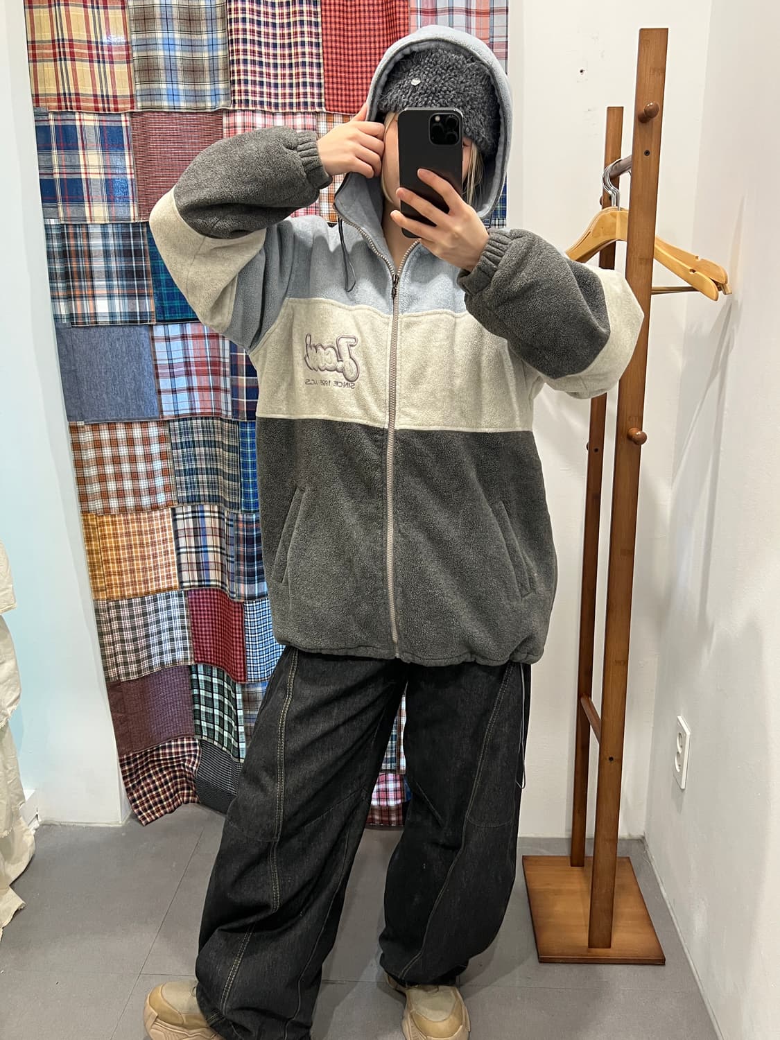 Generation 스카이블루 차콜 플리스 자켓 상품이미지4