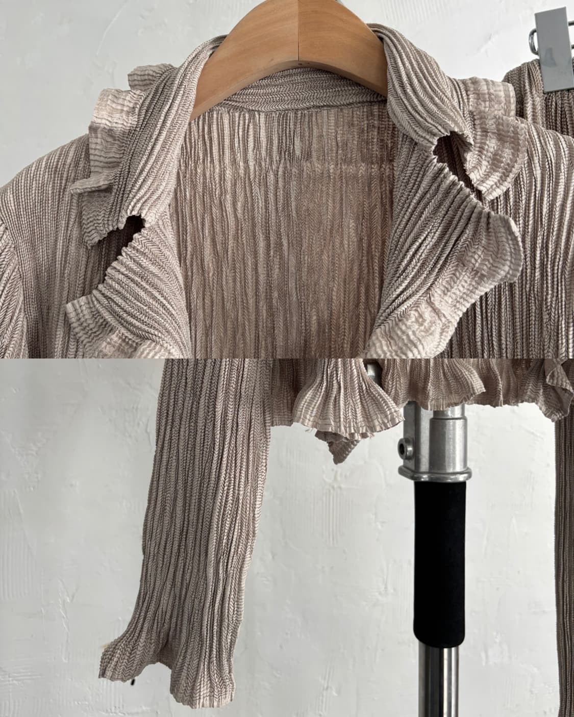 Specchio 스피치오 베이지 플리츠 셋업  상품이미지5